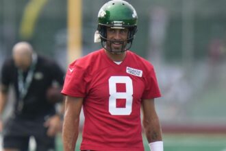 Aaron Rodgers is finding patience in the process as he kicks off camp with the New York Jets