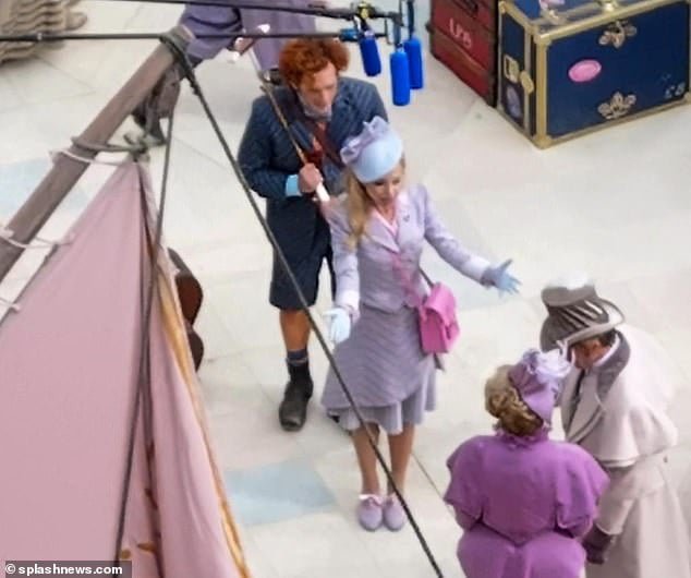Ariana Grande AND ‘new love’ Ethan Slater seen filming emotional Wicked scene in resurfaced photos – two months before romance reveal and her split from Dalton Gomez