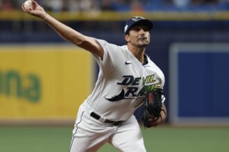 Eflin gets 11th win, Rays beat Orioles 3-0 in 2nd game of 4-game series between AL leaders