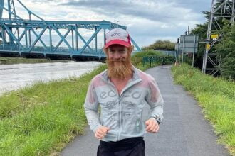 He just felt like running! ‘Forrest Gump’ adventurer turns up to the pool the day AFTER he breaks ultra-triathlon record, saying ‘You didn’t think I was going to stop, did you?’