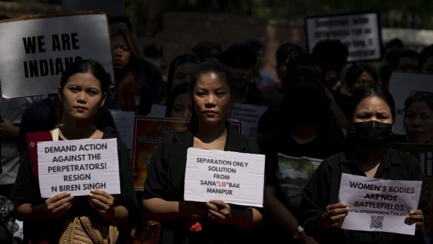 Massive protests take place against mob assaults on women in India’s manipur